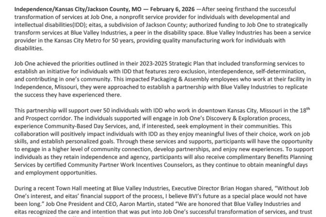 Job One Establishes Strategic Partnership